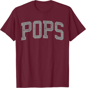 Pops Minimalist Vintage T-Shirt - T-Shirt | Maroon