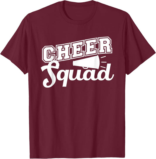 Cute Cheerleader Art Women Girls Cheer Squad Cheer Flyer T-Shirt - T-Shirt | Maroon
