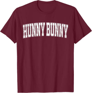 Hunny Bunny Varsity Style Honey Bunny T-Shirt - T-Shirt | Maroon