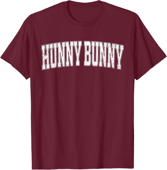 Hunny Bunny Varsity Style Honey Bunny T-Shirt - T-Shirt | Maroon