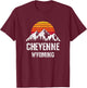 Cheyenne Wyoming Distressed Retro Gift T-Shirt - T-Shirt | Maroon