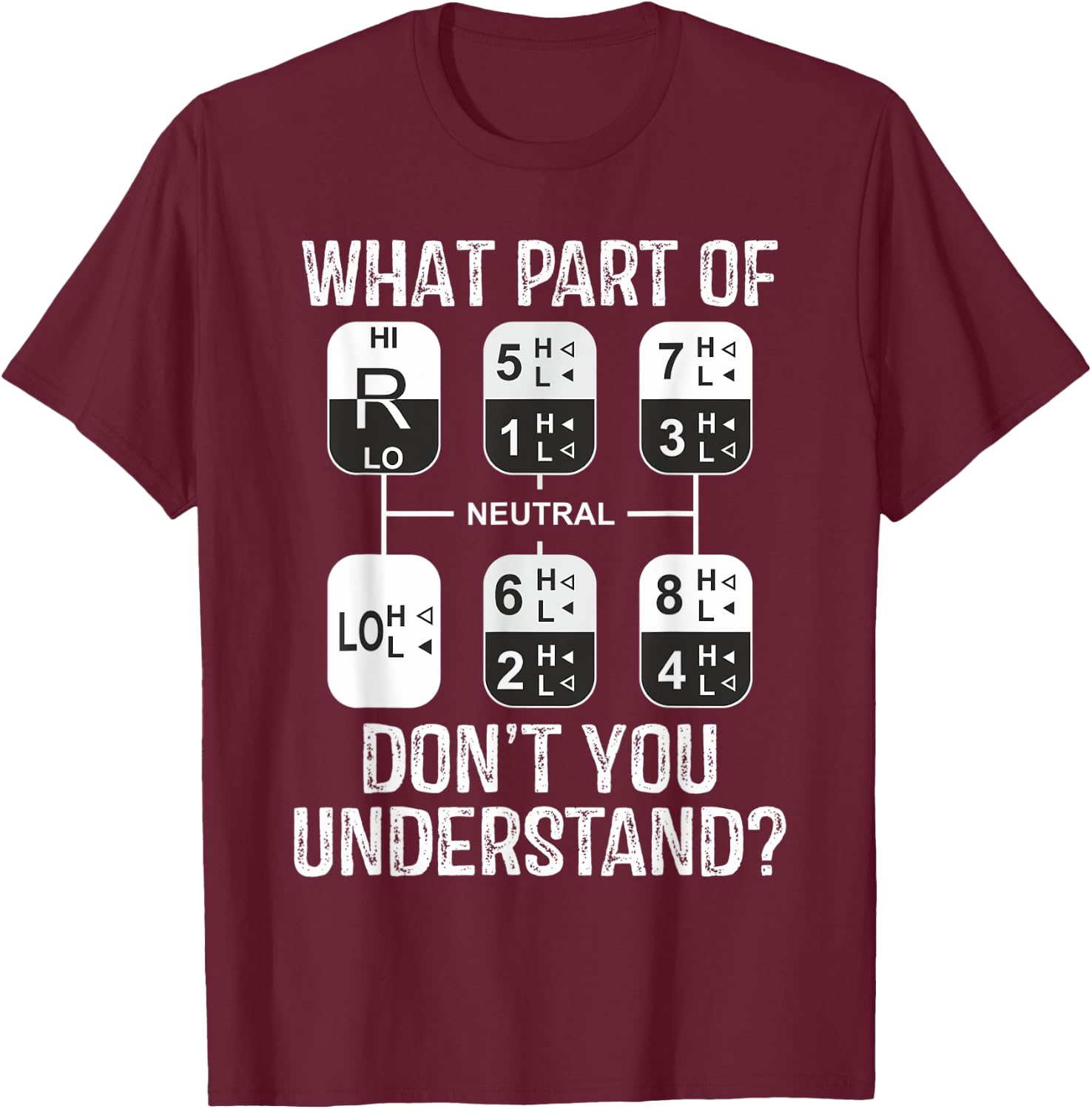 What Part Of Don't You Understand Funny Truck Driver T-Shirt - T-Shirt | Maroon