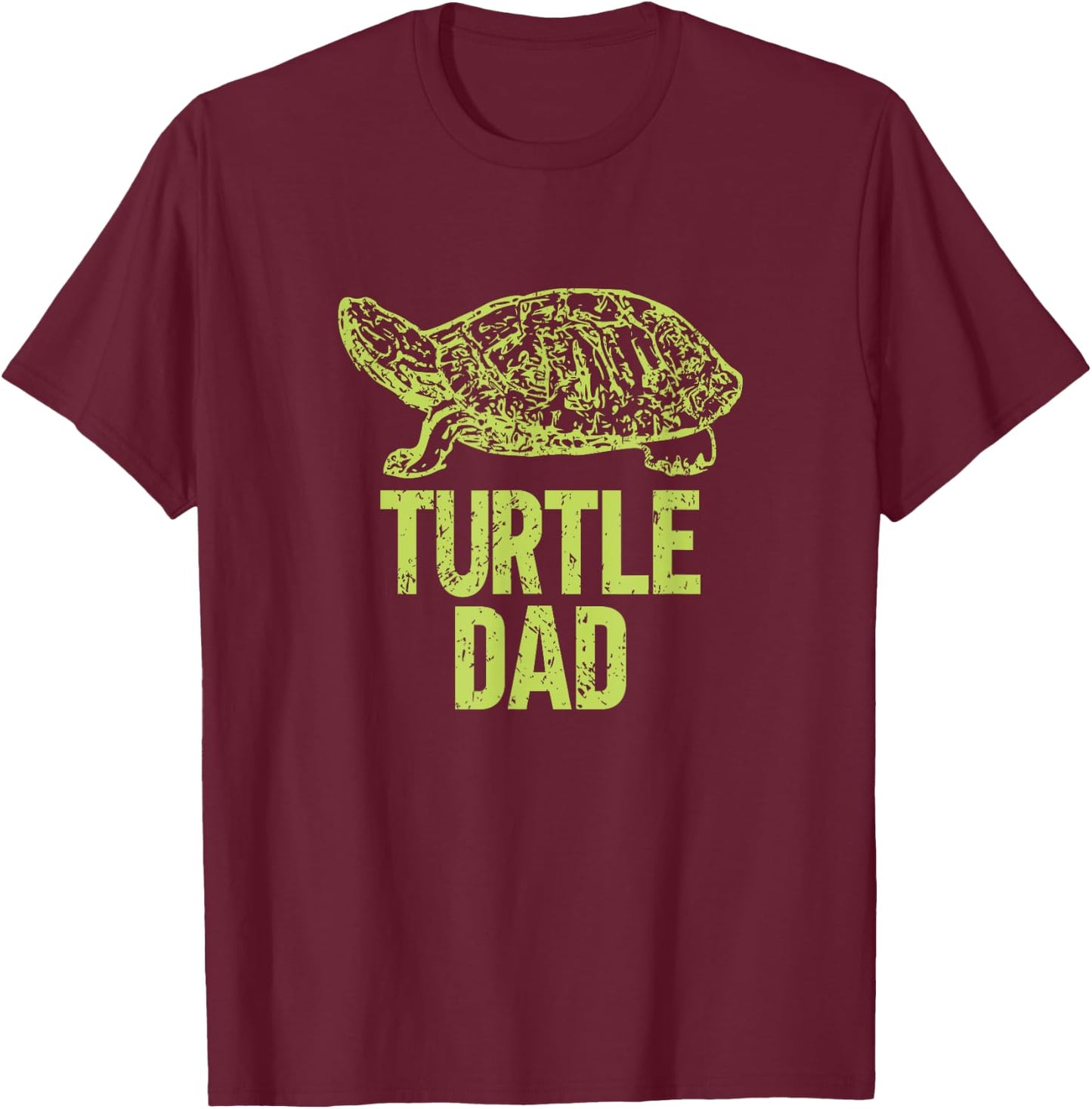 Retro Turtle Dad Turtle Daddy Tortoise Lover Father's Day T-Shirt - T-Shirt | Maroon