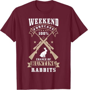 Rabbit Hunter Design with Saying for Rabbit Hunting T-Shirt - T-Shirt | Maroon