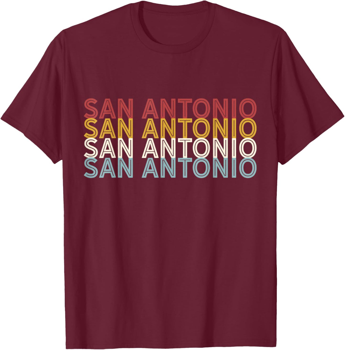 US American City 70's Retro USA - Vintage San Antonio T-Shirt - T-Shirt | Maroon