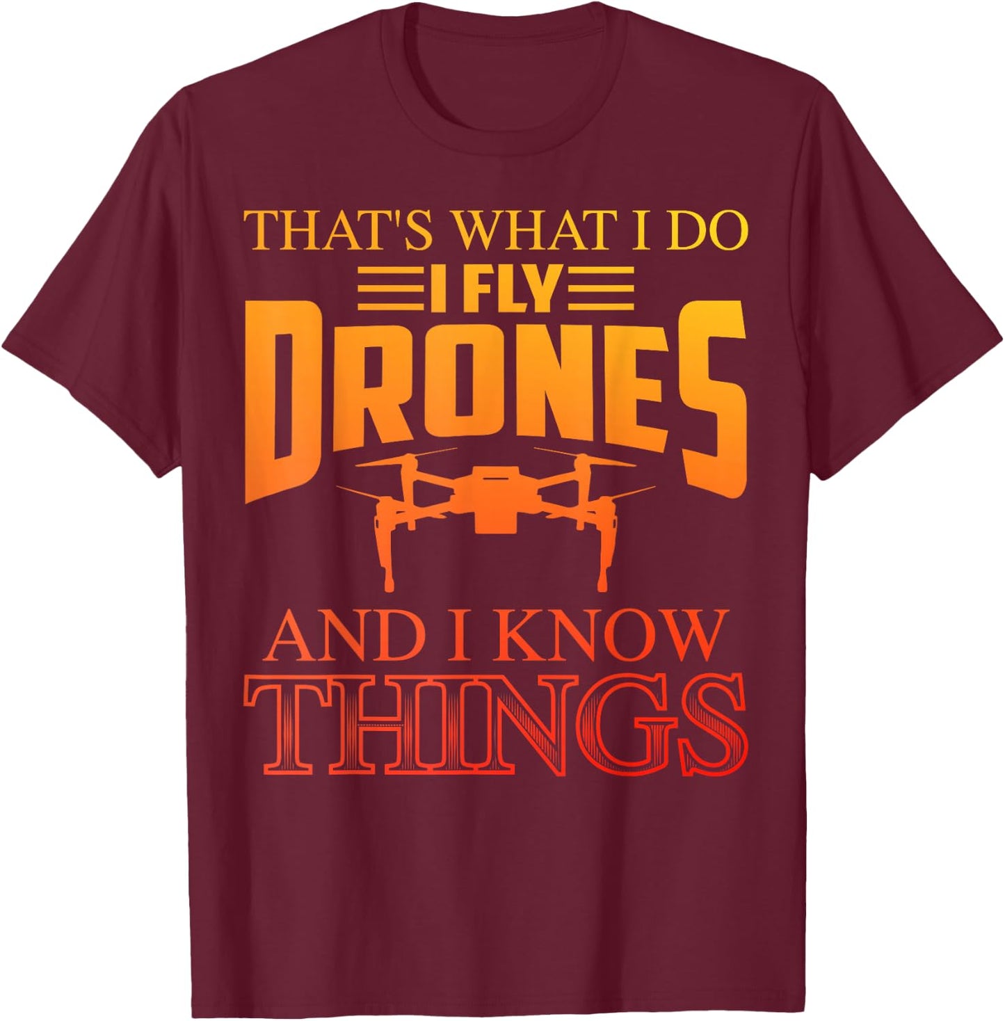 Funny Drone Art Women Boys Drone Racing Drone Pilot T-Shirt - T-Shirt | Maroon