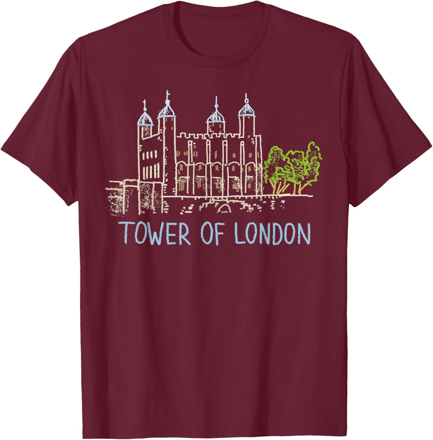 Tower of London T-Shirt - T-Shirt | Maroon