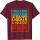 Chicken Wing Chicken Wing Hot Dog Bologna Macaroni T-Shirt - T-Shirt | Maroon
