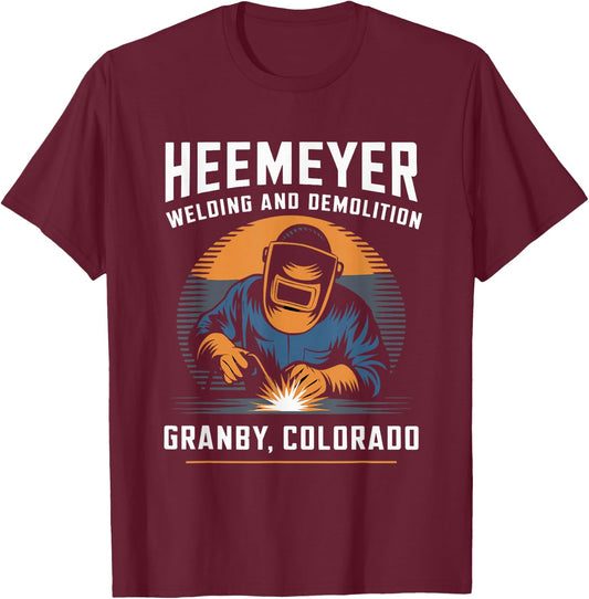 Cool Heemeyer Welding and Demolition Grandby Colorado Welder T-Shirt - T-Shirt | Maroon