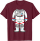 Astronaut Costume Space Suit Funny Halloween Spaceman T-Shirt - T-Shirt | Maroon