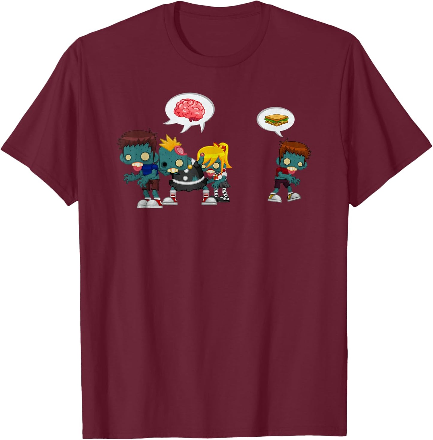 Zombie Just Wants A Sandwich T-Shirt - T-Shirt | Maroon