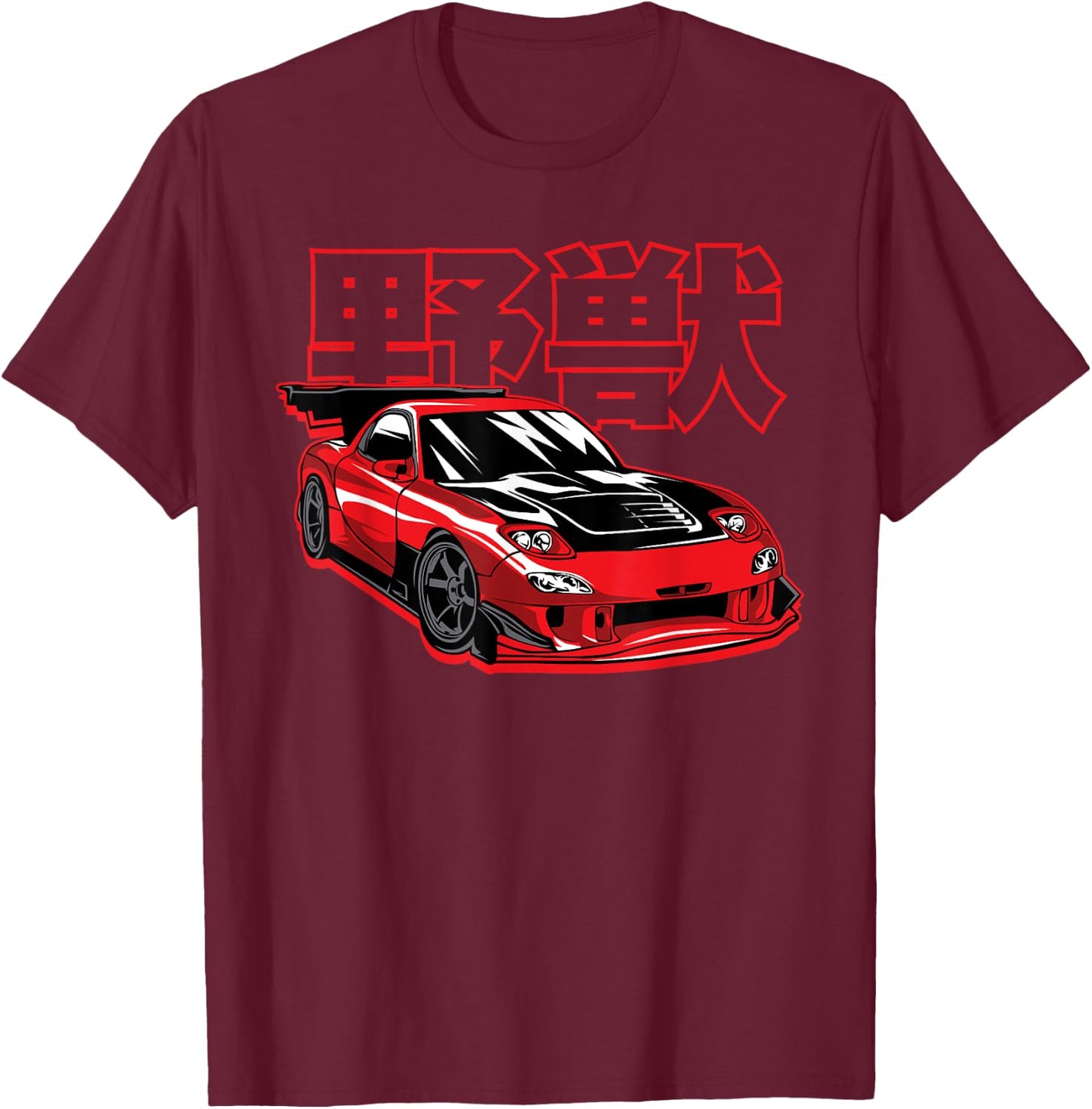 JDM Tokyo Japan Drift Race Car Tuning Retro Vintage Graphic T-Shirt - T-Shirt | Maroon