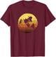 Flat Earth Conspiracy Theory Retro Earth Day Ice Wall Plane T-Shirt - T-Shirt | Maroon
