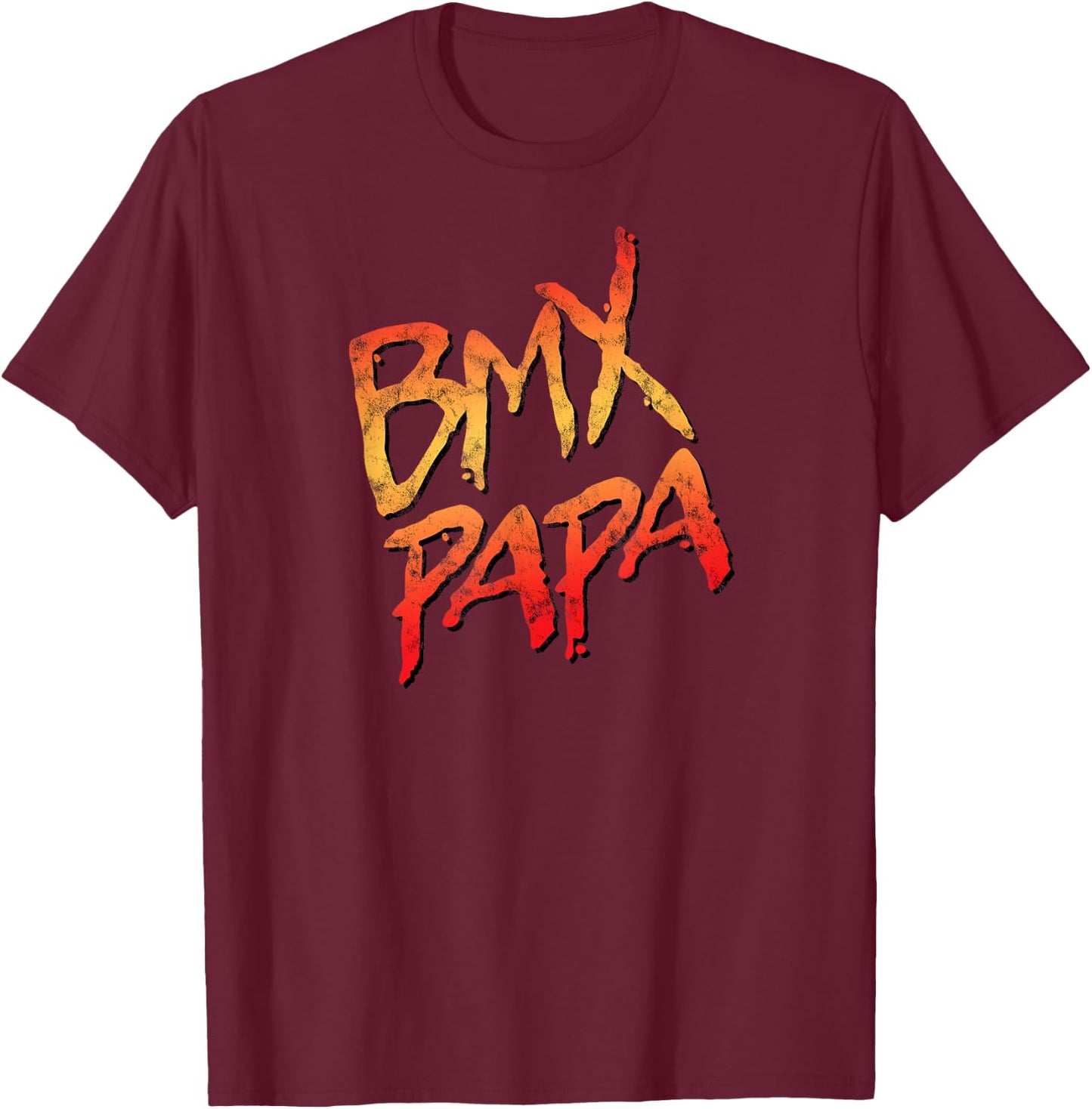 BMX Papa Vintage BMX Bike - Family Matching T-Shirt - T-Shirt | Maroon