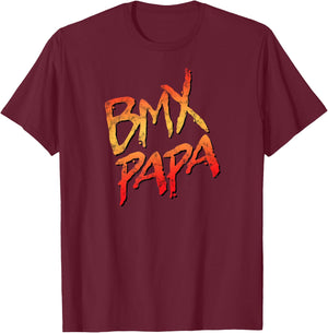 BMX Papa Vintage BMX Bike - Family Matching T-Shirt - T-Shirt | Maroon