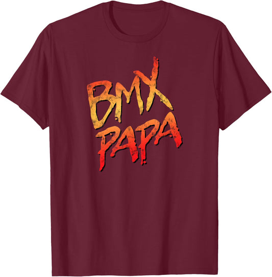 BMX Papa Vintage BMX Bike - Family Matching T-Shirt - T-Shirt | Maroon