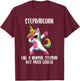 Unicorn Stepdad Girl Birthday Party Apparel StepdadCorn Cute T-Shirt - T-Shirt | Maroon