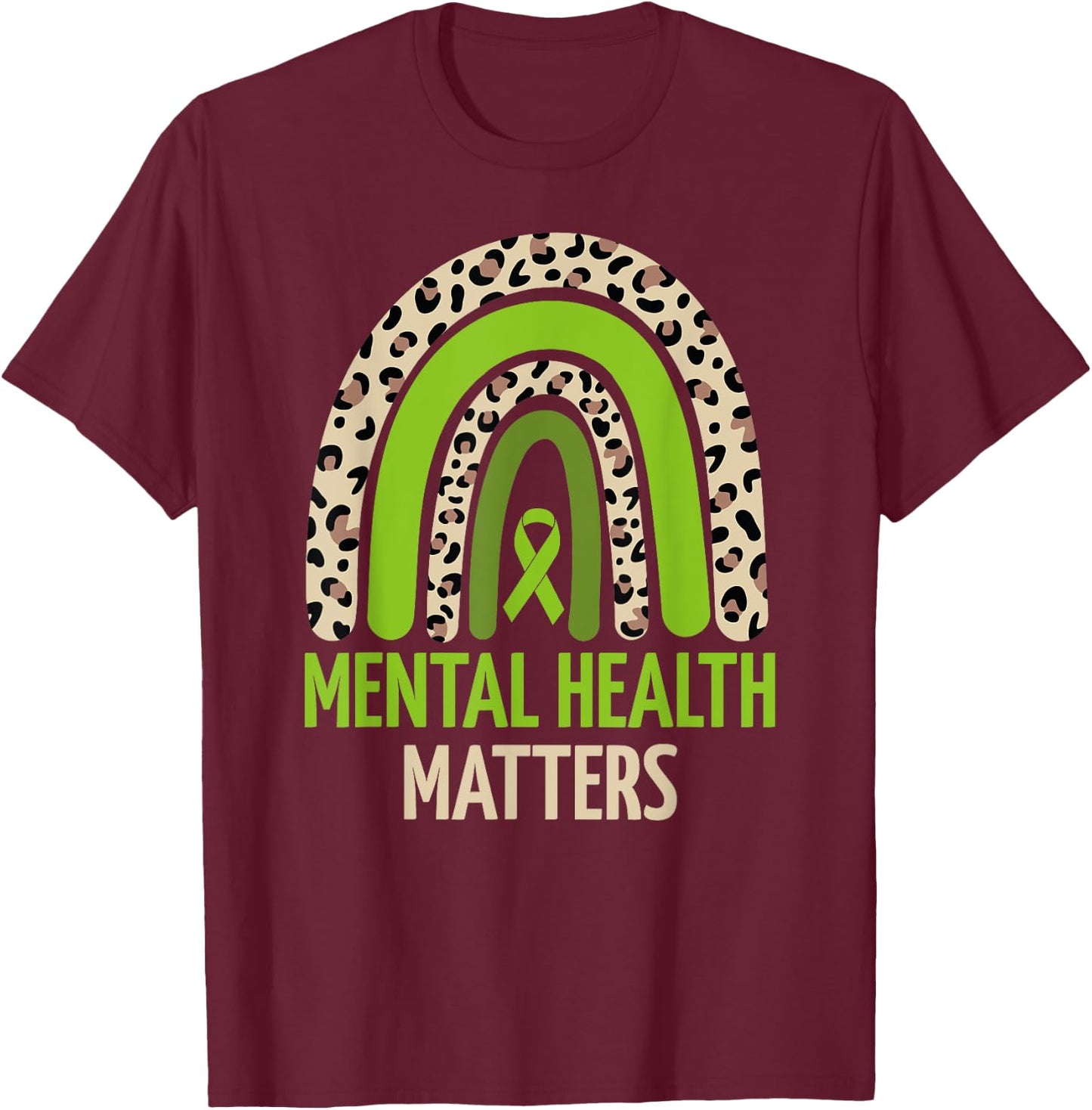 Mental Health Matters Men Women Kids Mental Health Awareness T-Shirt - T-Shirt | Maroon