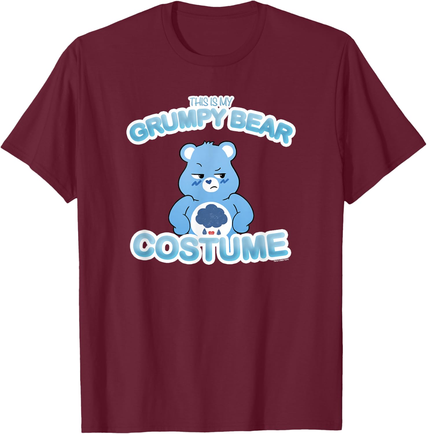Care Bears Halloween This is My Grumpy Bear Costume T-Shirt - T-Shirt | Maroon
