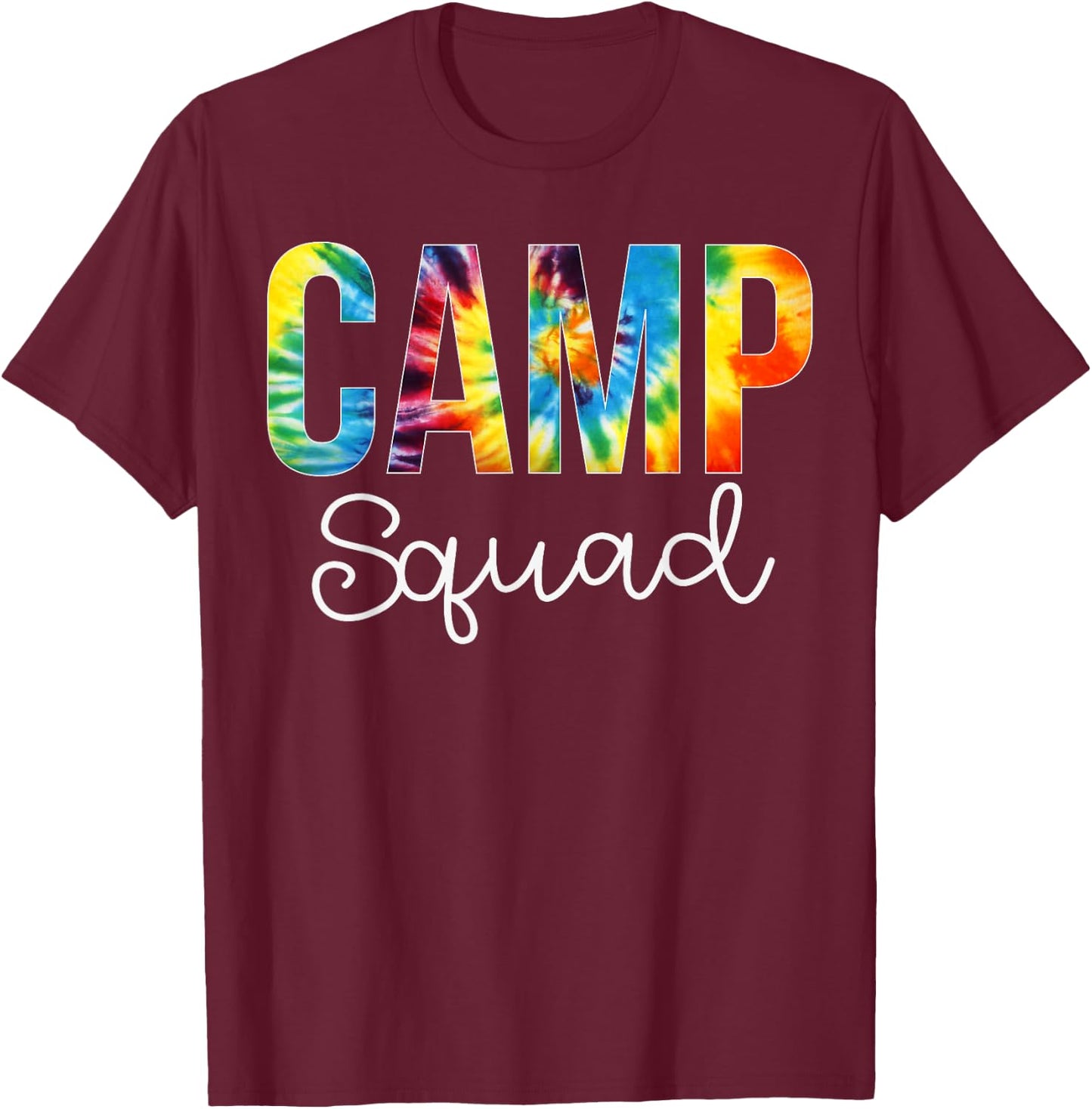 Camp Squad Tie Dye Appreciation Day Hello Back To School T-Shirt - T-Shirt | Maroon