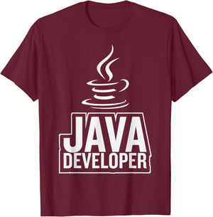 Coffee Code Java Developer Programmer T-Shirt - T-Shirt | Maroon