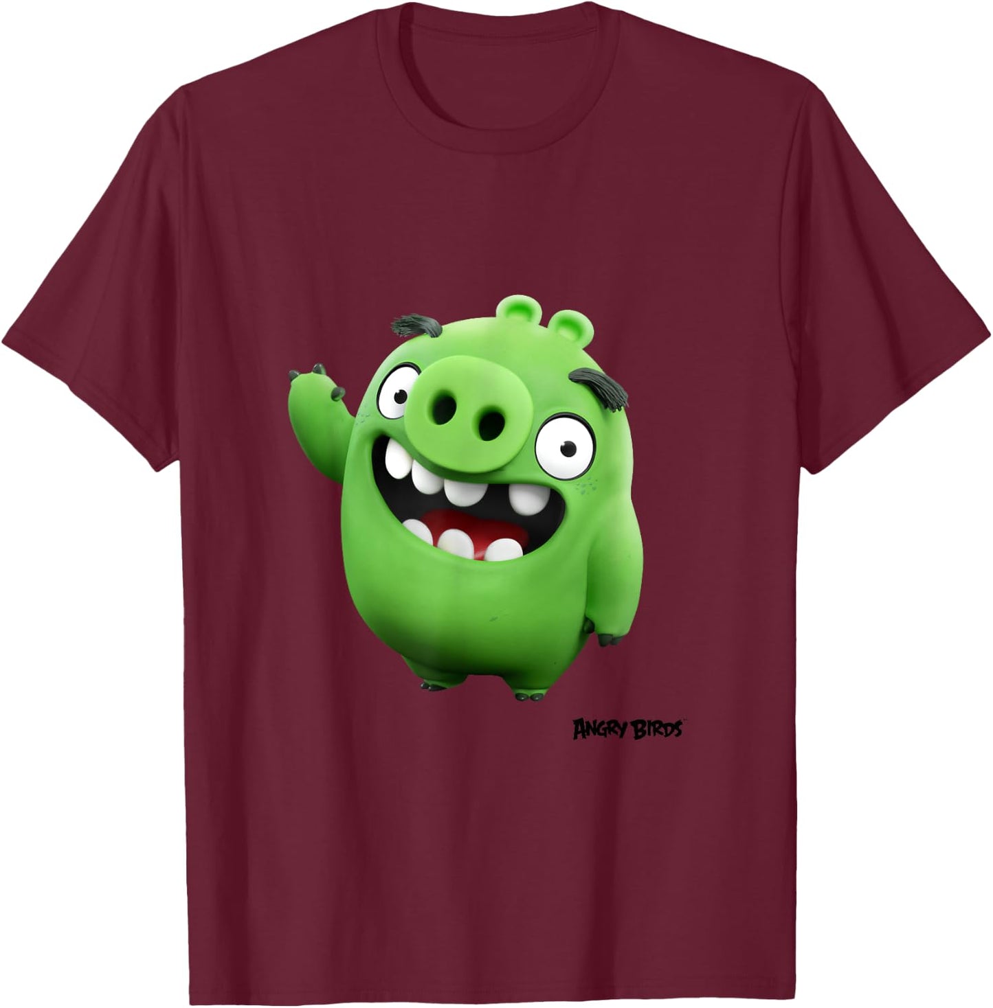 Angry Birds Piggy Official Merchandise T-Shirt - T-Shirt | Maroon