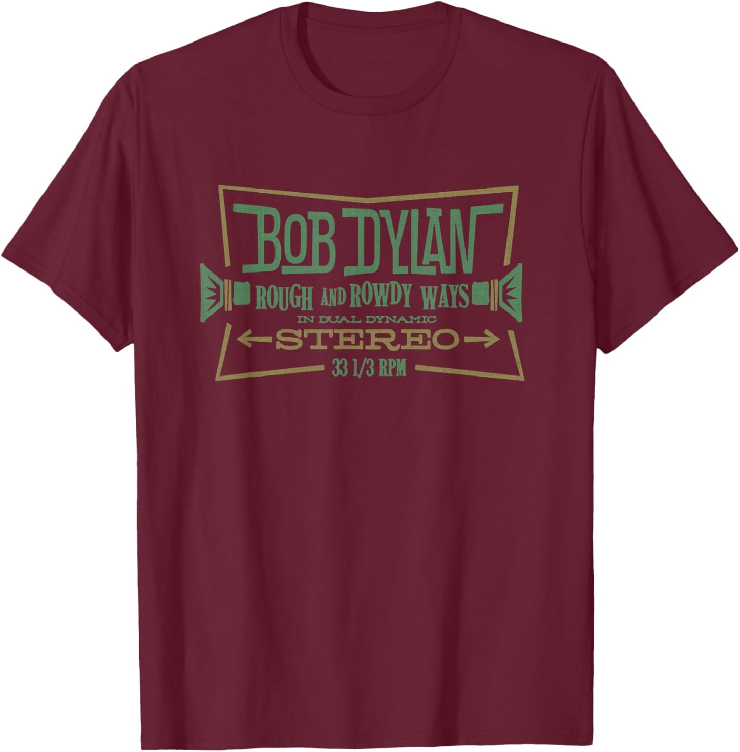 Bob Dylan - Stereo T-Shirt - T-Shirt | Maroon