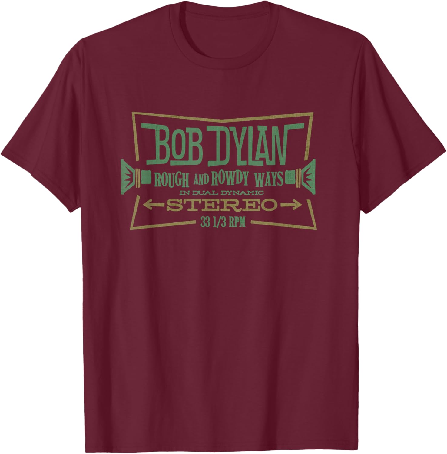 Bob Dylan - Stereo T-Shirt - T-Shirt | Maroon