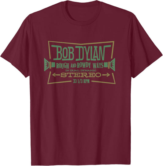 Bob Dylan - Stereo T-Shirt - T-Shirt | Maroon