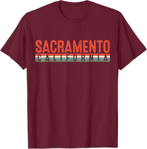 Sacramento California T-Shirt - T-Shirt | Maroon