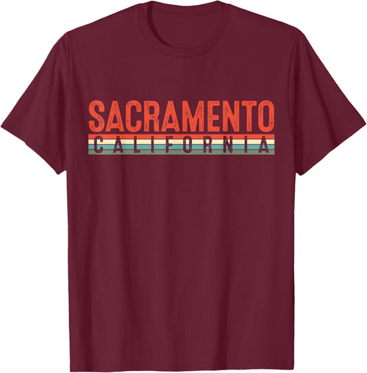 Sacramento California T-Shirt - T-Shirt | Maroon