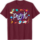 Pre-K Astronaut Planets Space Back To School Techer Kids T-Shirt - T-Shirt | Maroon