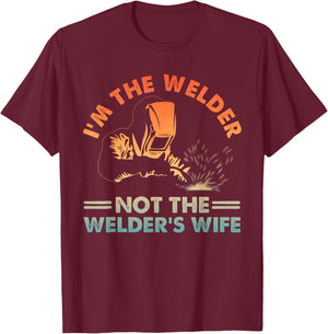 Funny Welding Art Wife Girls Welding Female Welder T-Shirt - T-Shirt | Maroon