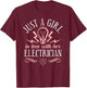 I Love My Electrician Wife Girlfriend T-Shirt - T-Shirt | Maroon
