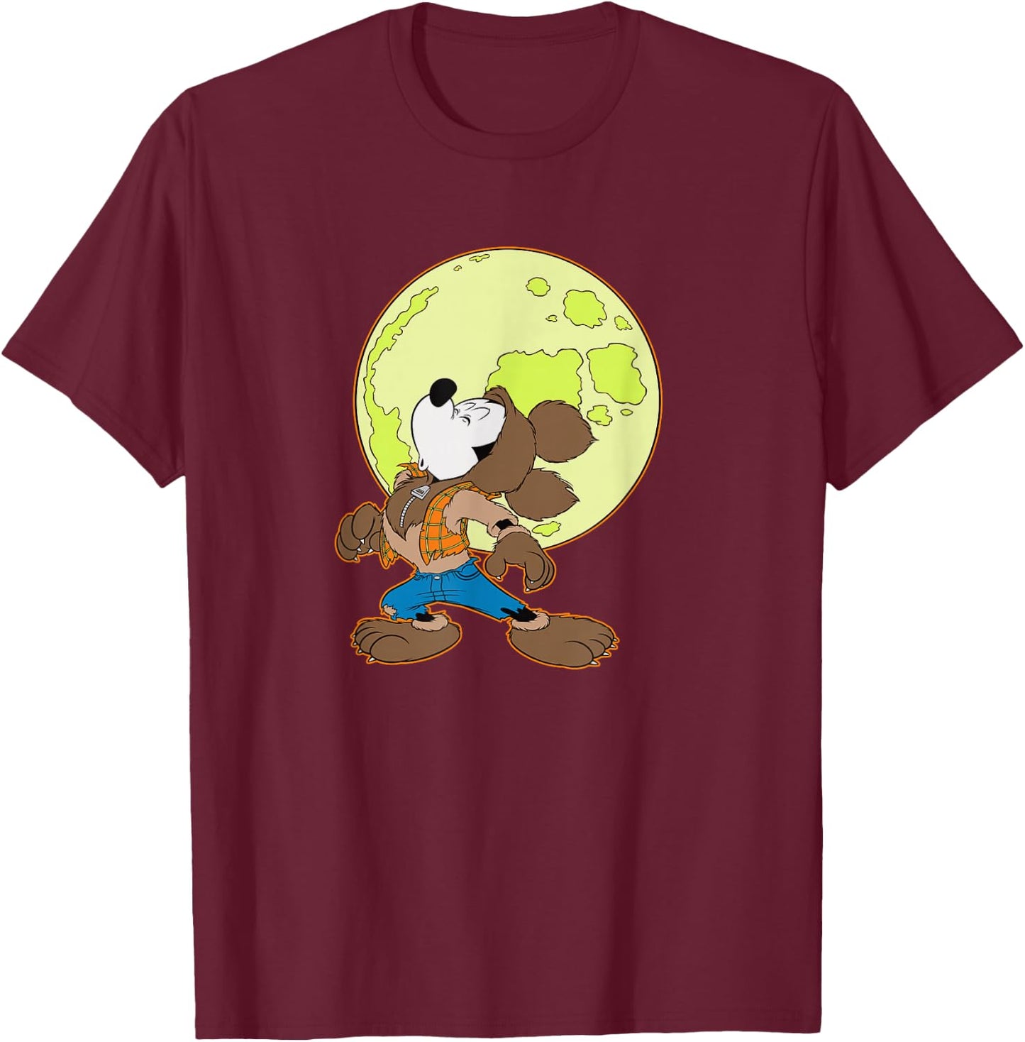 Disney - Halloween Mickey the Wolfman T-Shirt - T-Shirt | Maroon