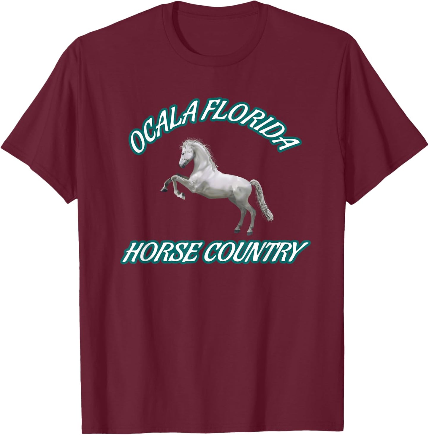 Ocala FL Horse Country T-Shirt - T-Shirt | Maroon