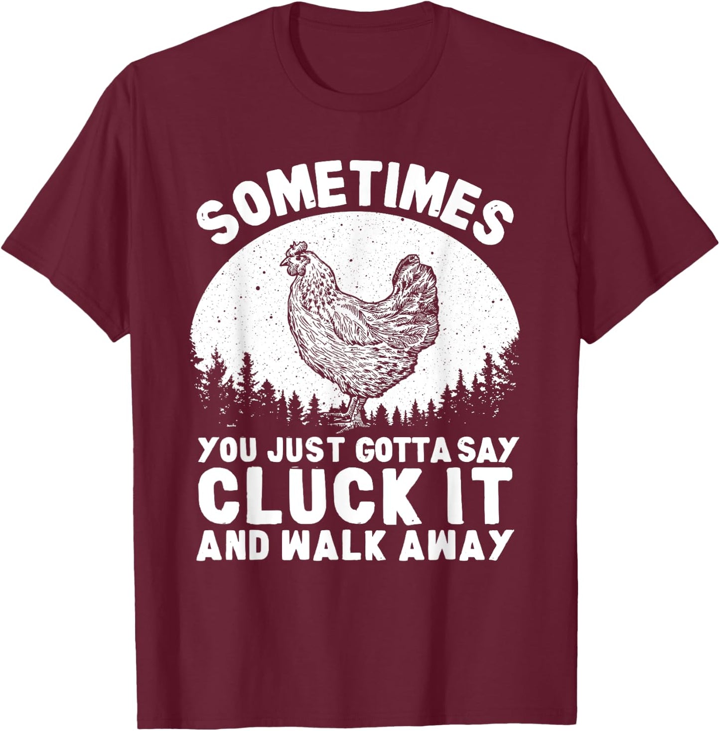 Funny Chicken Art Women Chicken Lover Hen Farmer T-Shirt - T-Shirt | Maroon