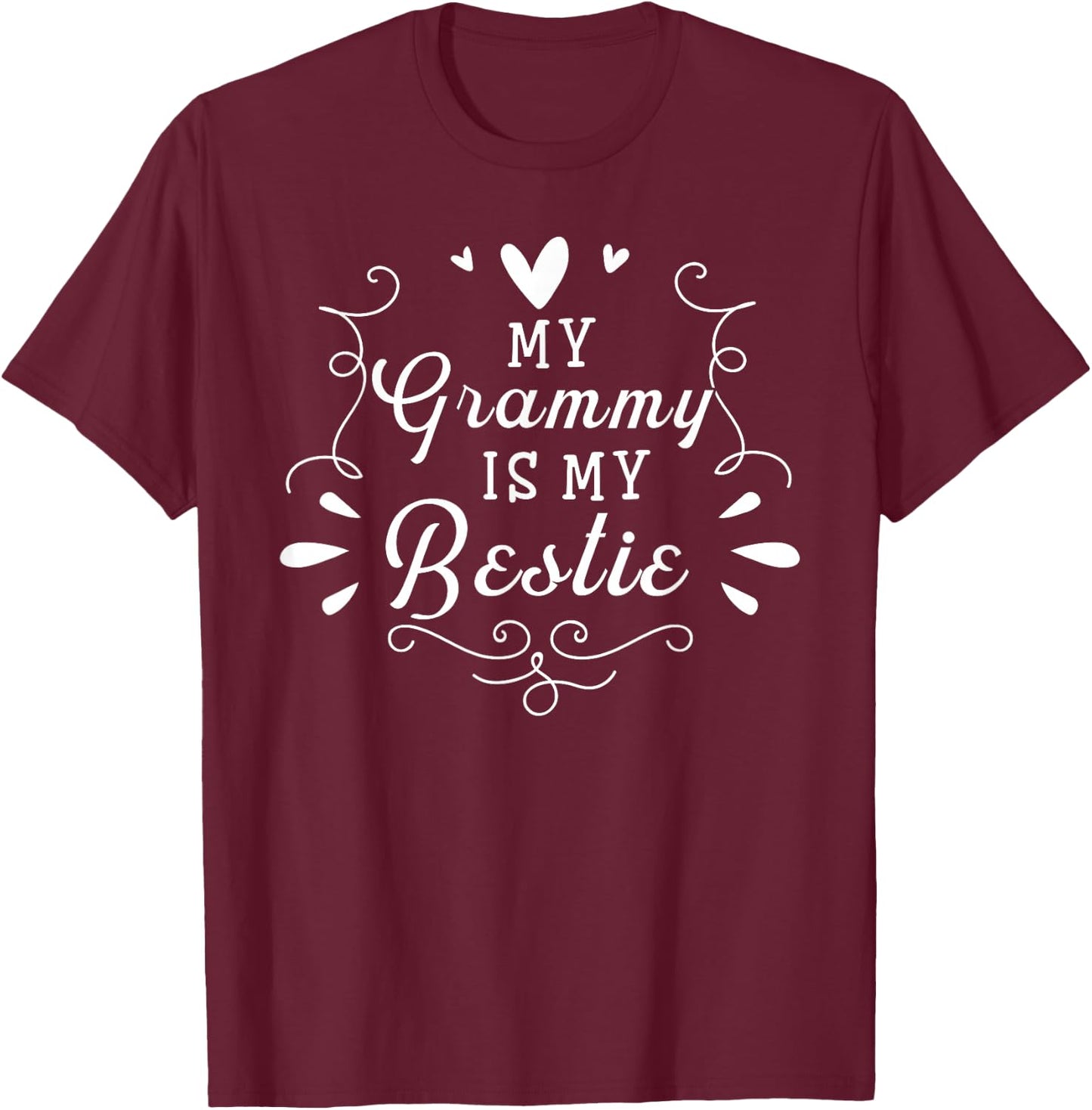 My Grammy Is My Bestie Cute Matching for Granddaughter T-Shirt - T-Shirt | Maroon