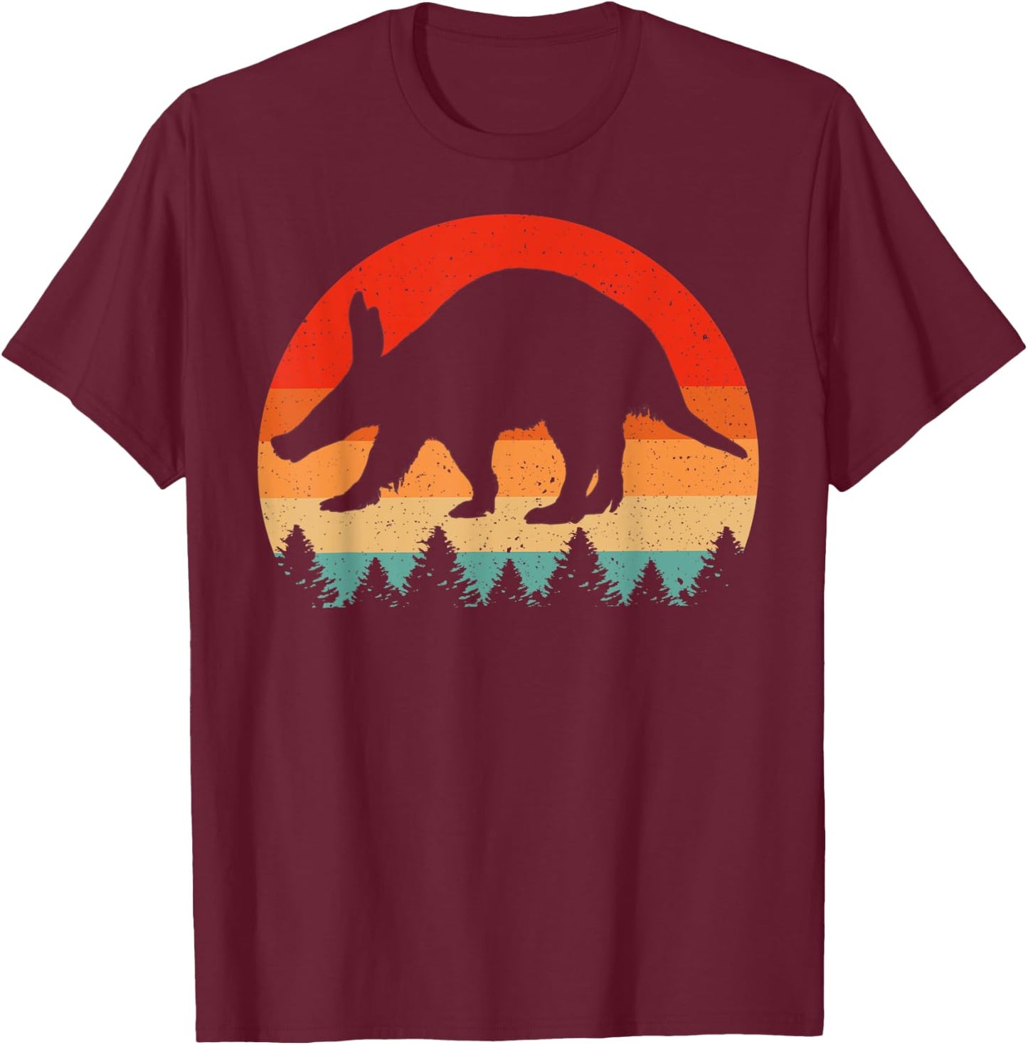 Vintage Retro Aardvark Animal Lover Aardvark T-Shirt - T-Shirt | Maroon