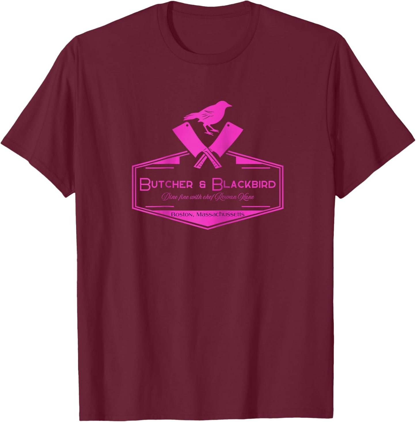 Officially Licensed Butcher & Blackbird Raglan Baseball T-Shirt - T-Shirt | Maroon