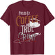 Fueled By Coffee Lover And True Crime Podcast Graphic T-Shirt - T-Shirt | Maroon