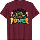Flower Power Peace Symbol Sunflower Retro 60s 70s T-Shirt - T-Shirt | Maroon