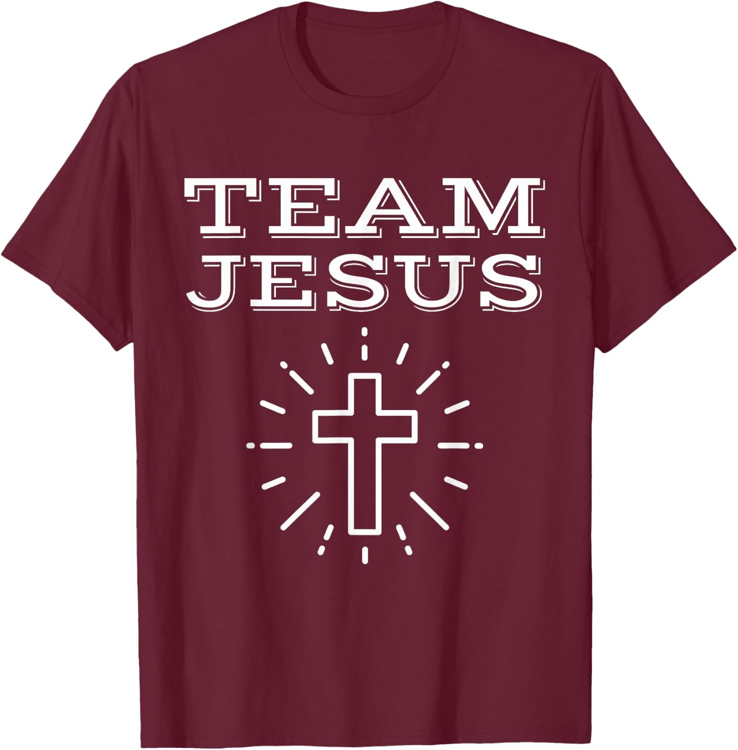Team Jesus Fun Christian Men Women Kids Funny T-Shirt - T-Shirt | Maroon