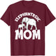 Elephantastic Mom Mothers Day Cute Mama Baby Elephant Momma T-Shirt - T-Shirt | Maroon
