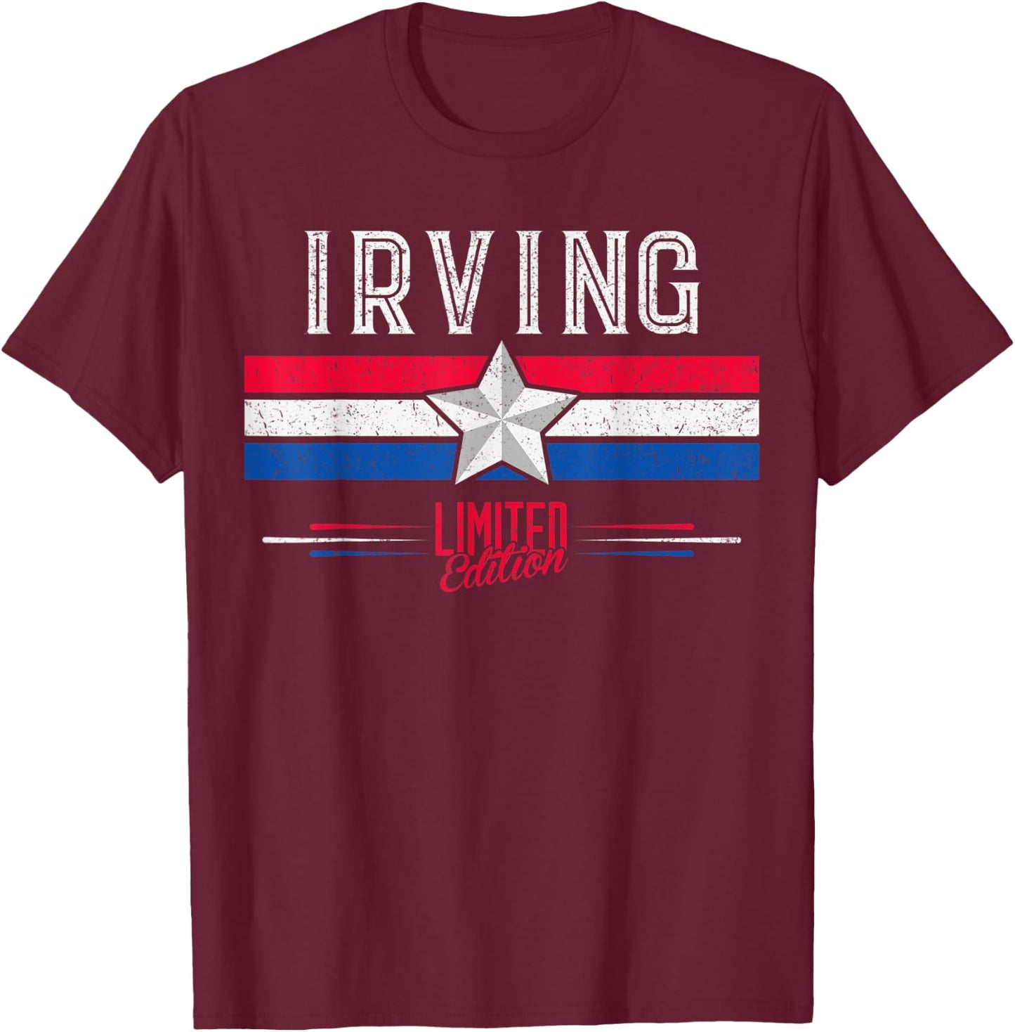 Irving Retro Vintage Shirt Gift Women Men Kids T-Shirt - T-Shirt | Maroon