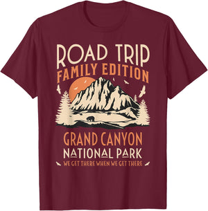 Grand Canyon US National Park Family Road Trip Vacation T-Shirt - T-Shirt | Maroon