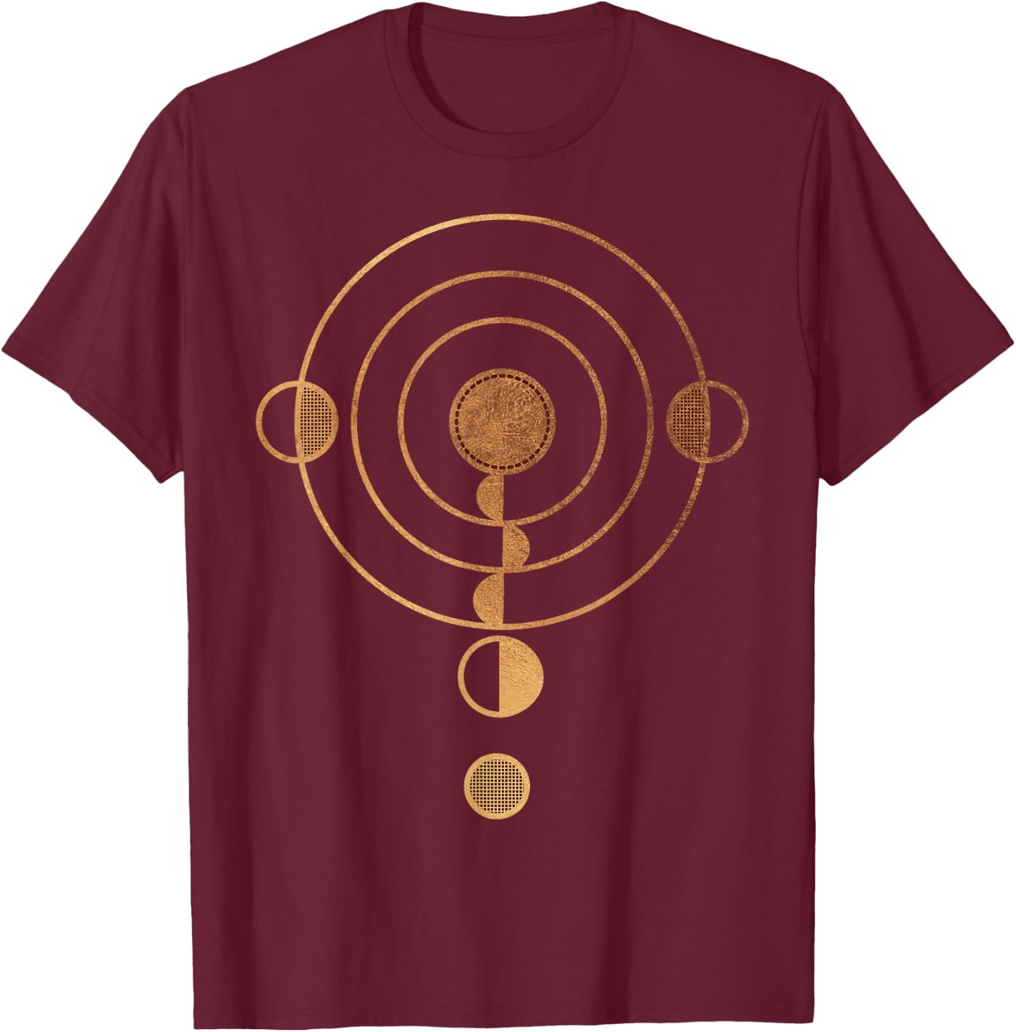 Crop Circle Sacred Geometry Alien Language Stargazer T-Shirt - T-Shirt | Maroon