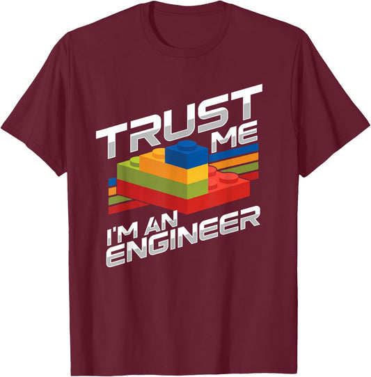 Trust Me I Am An Engineer | Kids Children Master Builder T-Shirt - T-Shirt | Maroon