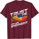 Trust Me I Am An Engineer | Kids Children Master Builder T-Shirt - T-Shirt | Maroon