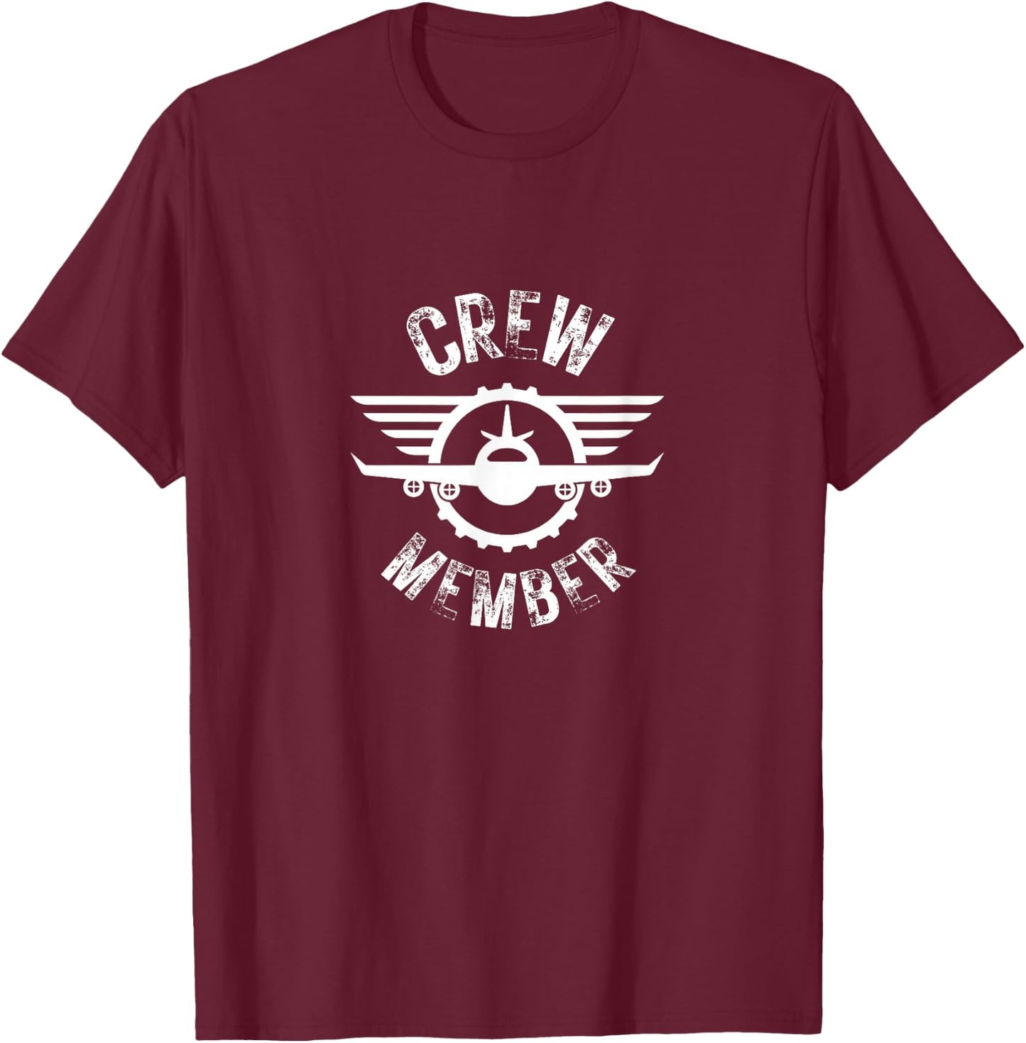 Crew Member Flight Attendant Pilot Flight School T-Shirt - T-Shirt | Maroon